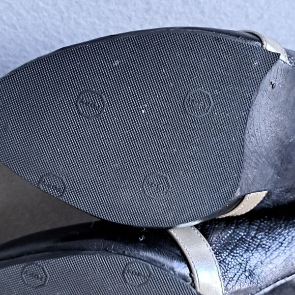 Vintage Handmade Mary Jane Womens 7.5 Black Patent Kitten Heels Rhinestone Retro - Picture 13 of 15